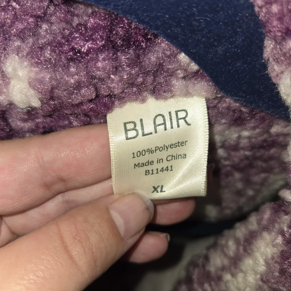 Blair Purple and Cream Fleece Jacket - Picture 3 of 4